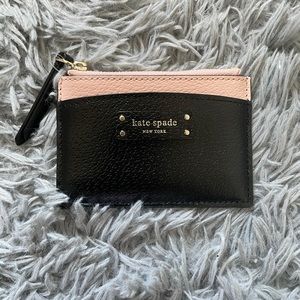 Pink and Black Kate Spade Card Holder